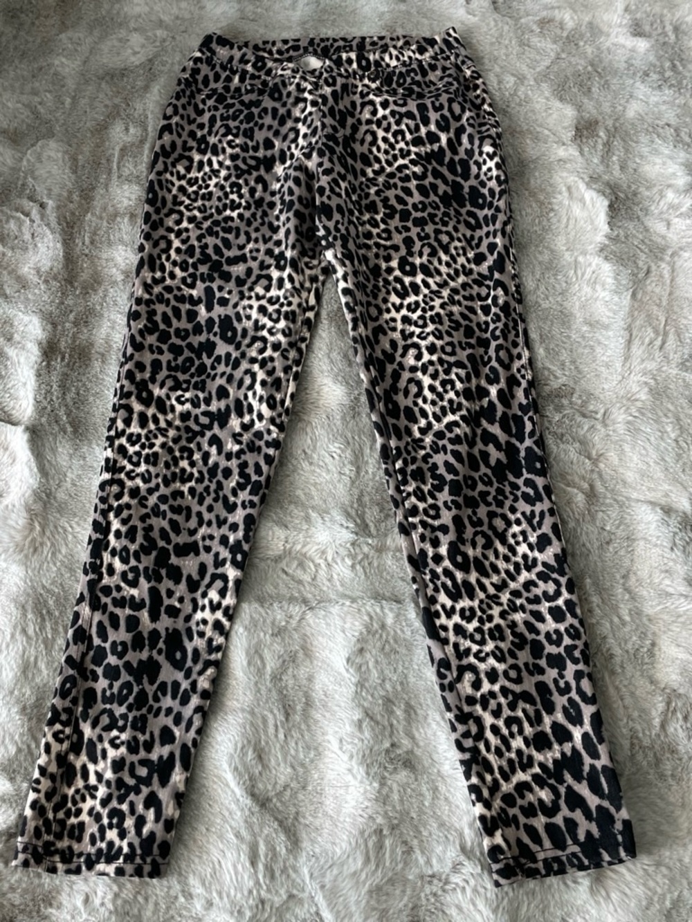Leopard Print Stretch Leggings - Neutral Leopard-0338